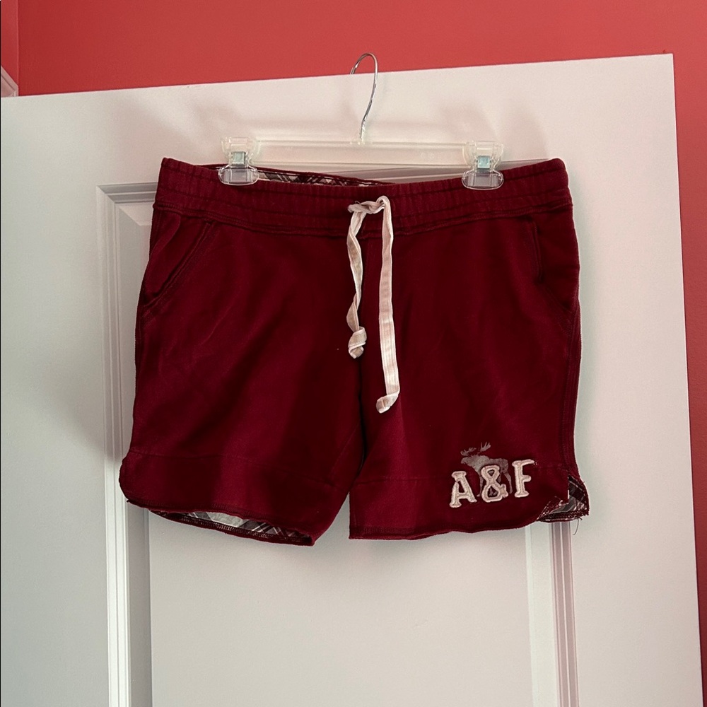 Abercrombie & Fitch Women's Burgundy Athletic Shorts